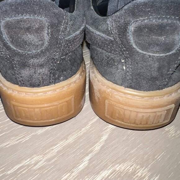 Black and Gold Suede Snakeskin PUMA Women's Shoe (Size 8) - Picture 4 of 6